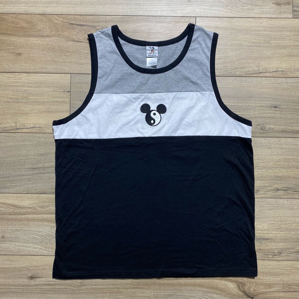 Disney Parks Authentic Vintage Unisex Mickey Mouse Yin & Yang Tank Top‎ Size XL